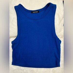 Talentless Blue Cropped Tank